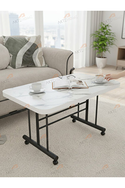 Aktehome Modern Tekerlekli Orta Sehpa Çok Amaçlı Yan Sehpa Koltuk Önü Servis ...