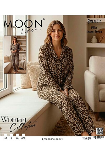 Marka pijama takımı leopar desenli