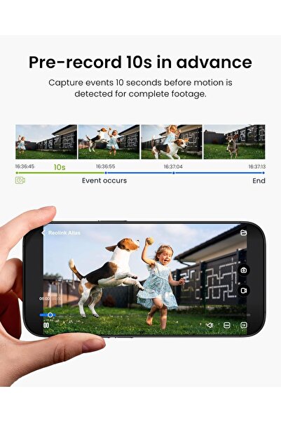 ReoLink Altas, 2K 4MP Outdoor Solar Surveillance Camera, 10s Pre-Record, ColorX Night Vision