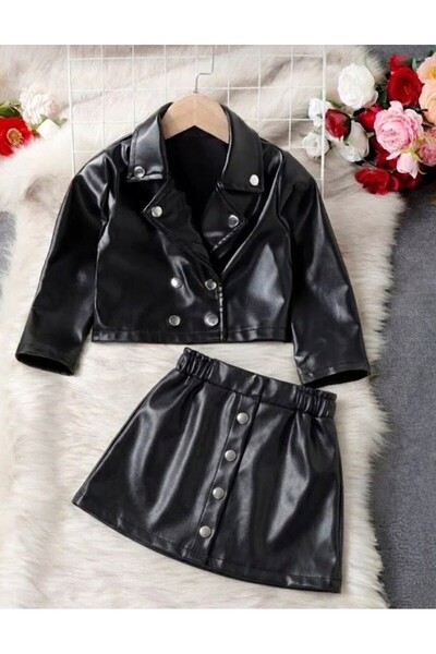 shop Yeni sezon tarz 2 li suni deri kombin
