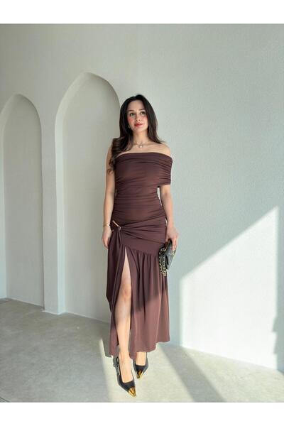 Mooi Butik GALLER Φόρεμα Μίντι 9000 - Πικρό Καφέ