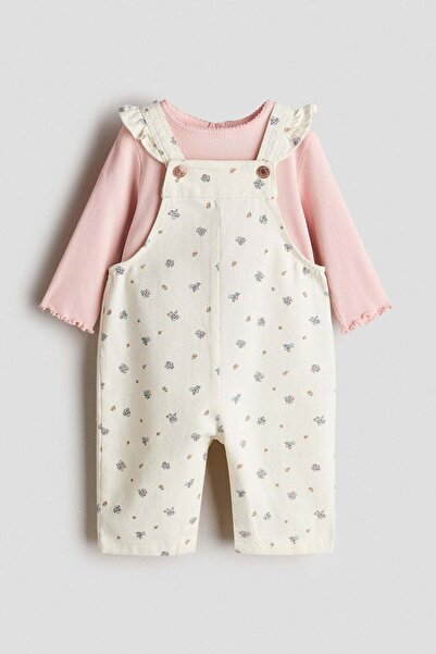 H&M طقم قطني مكون من قطعتين