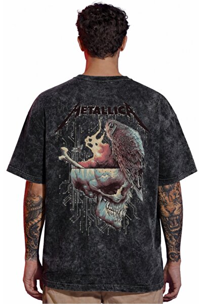 SEVBANO Design Metallica Rock Metal Music Band Tricou unisex supradimensionat...