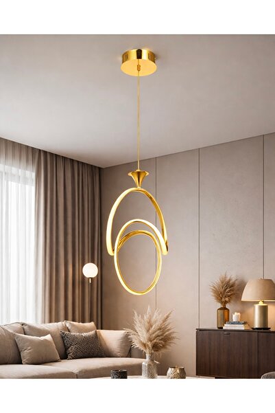 Led YENİ MODEL SADE TEKLİ GOLD RENK 3 IŞIK SEÇENEĞİ