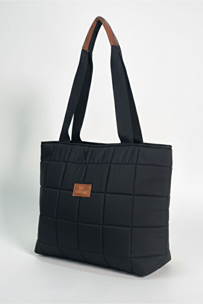 TOFİSA Women's Black Embroidered Parachute Bag - 28133-Black