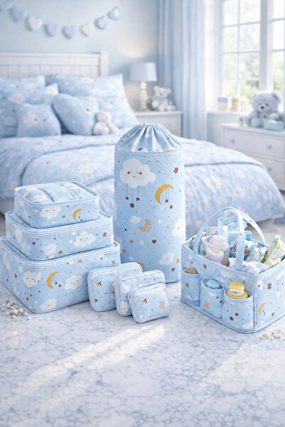 MorOropa 8'li Yenidoğan Hastane Çıkış Seti I Bebek Kirli Sepeti I 6'lı Bavul ...