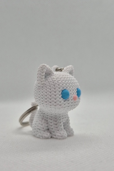 Örgü Desenli Kedi Anahtarlık