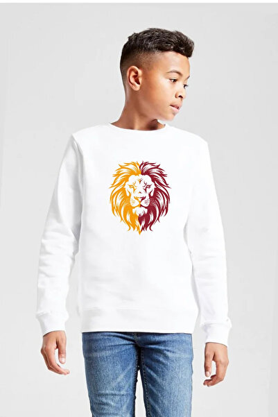 Tshirthane Детски суитшърт 2ip с жълто-червено и бяло Leon