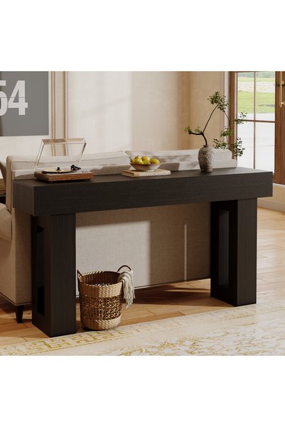 VariFurnx 160*35*90cm Console Table with Power Outlet Farmhouse Long Entryway Couch Table Large Sofa Table