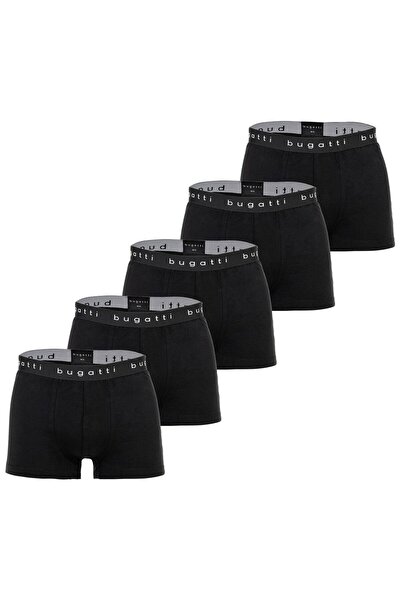 BUGATTI Herren Boxershorts, 5er Pack - Boxer Briefs, Cotton Stretch, einfarbig