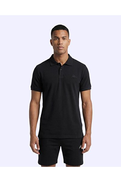 Kappa Fausto Erkek Siyah Regular Polo Yaka Tişört