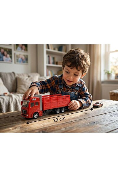 Tıfıl Toys 19cm Çek Bırak Mekanizmalı Detaylı Açık Kasa Lojistik Temalı Oyunc...