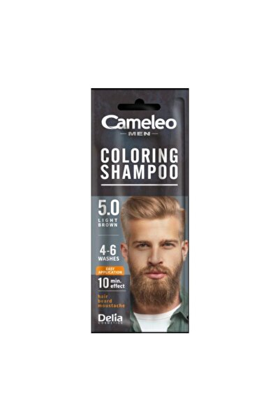 CAMELEO Set 7 x Sampon Nuantator Cameleo, 5.0 Light Brown, Barbati, 15 ml