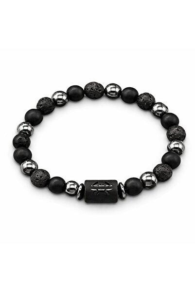 Basic Outfitters Βραχιόλι Ζωδίου Καρκίνου από Φυσική Πέτρα Λάβας – Πολυτελής ...
