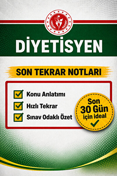 Pratik Kaynak Yayınları GSB Görevde Yükselme Diyetisyen Son Tekrar Notları 20...