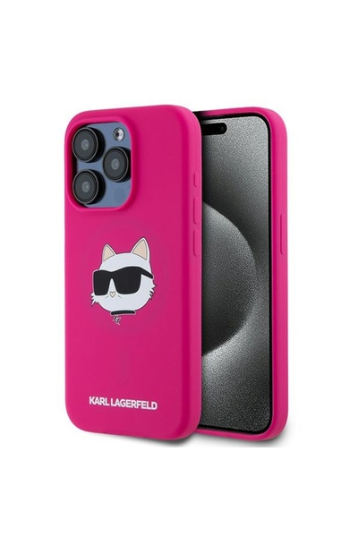 OEM Husa pentru iPhone 15 Pro, Karl Lagerfeld, Protectie, fucsia