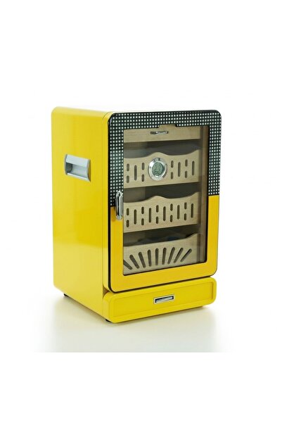 CIGARLOONG Camlı 4 Çekm.Puro Kutusu Humidor Sarı 150's