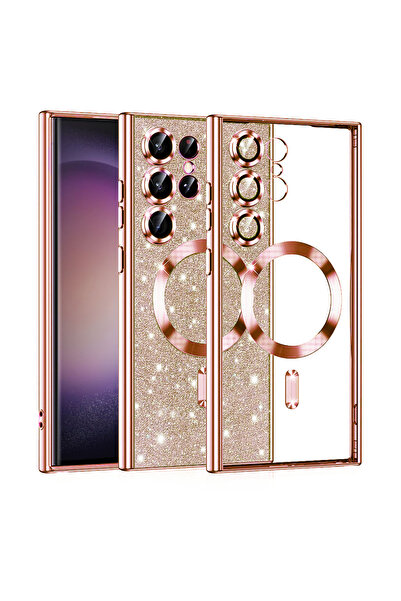 Techsuit Husa pentru Samsung Galaxy S23 Ultra, Techsuit, TPU, Roz Auriu