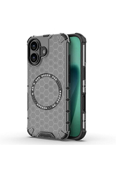 Stef's Cat Husa pentru iPhone 17, Stef's Cat, HoneyComb Shield MagSafe, negru