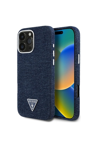 Guess Θήκη για iPhone 16 Pro, Guess, Πολυκαρβονική, Μπλε