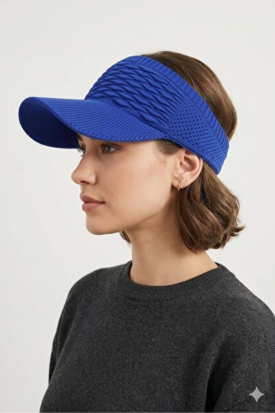 mercantoptan Summer Knitted Textured Women's Visor Hat - Sports Style