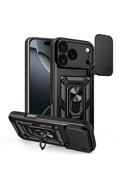 DAMUR Husa Armor CamShield Ring Apple iPhone 17 Pro Max, Clapeta Camera, Stru...