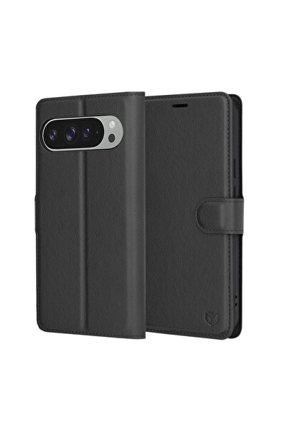 Stef's Cat Husa pentru Google Pixel 9 Pro XL, Stef's Cat, Leather Folio, negru