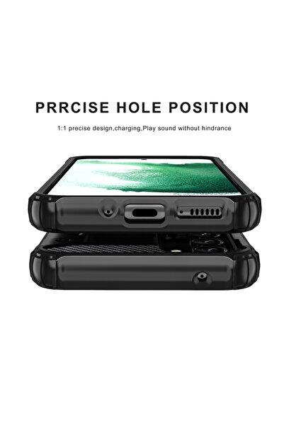Techsuit Husa pentru Samsung Galaxy S25 Edge, Hybrid Armor, protectie antisoc, negru