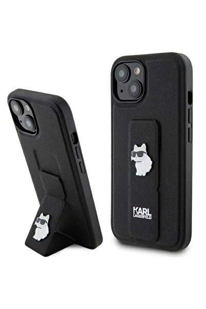 Stef's Cat Husa pentru iPhone 15 Plus, Stef's Cat, Saffiano Gripstand (KLHCP1...