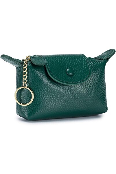 Arabest Green Leather Coin Purse for Women, Mini Small Soft Leather Coin Purs...