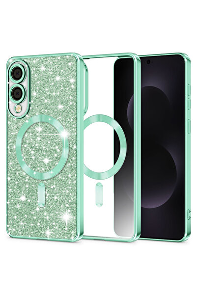 Techsuit Husă pentru Samsung Galaxy S25 Edge, Luxury Glitter MagSafe, protecț...