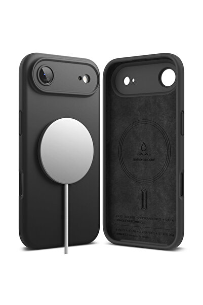 Ringke Husa pentru iPhone 17 Air, Silicone Magnetic MagSafe, protectie antiso...