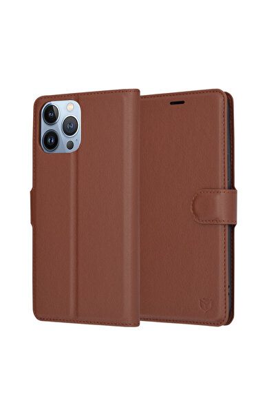 Stef's Cat Husa pentru iPhone 13 Pro Max, Stef's Cat, Leather Folio, maro