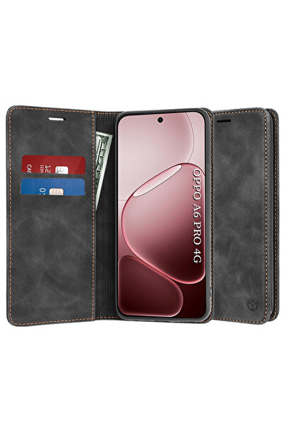 DAMUR Husa Flip LeatherEco Oppo A6 Pro 4G / A6 Pro 5G, Buzunar Card, Piele ec...