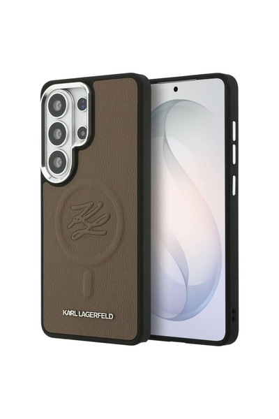Karl Lagerfeld Калъф за Samsung Galaxy S26 Ultra, Карл Лагерфелд, ПУ, ​ ​ Кафяв