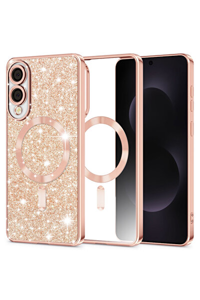 Techsuit Husa pentru Samsung Galaxy S25 Edge, Luxury Glitter MagSafe, protect...