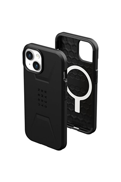UAG Husa pentru iPhone 15 Plus, Civilian MagSafe, protectie antisoc, negru