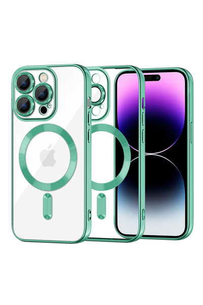 OEM Калъф за iPhone 14 Pro Max, Южно небе, Защита, светлозелен