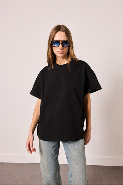 Beyyoglu 100% Βαμβακερό Oversize Βασικό T-shirt