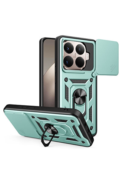 DAMUR Husa Armor CamShield Ring Xiaomi 15T Pro, Clapeta Camera, Structura Rig...