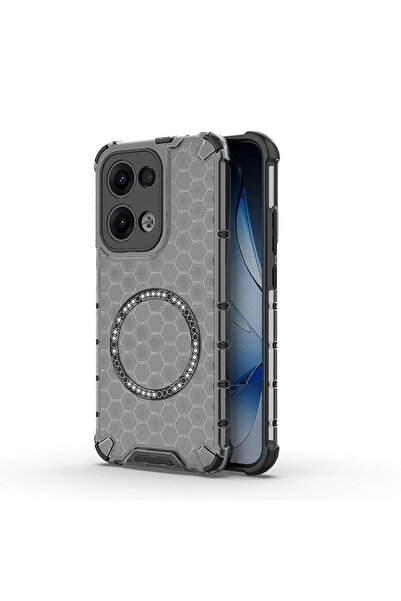 Stef's Cat Husa pentru Oppo Reno13, Stef's Cat, HoneyComb Shield MagSafe, negru