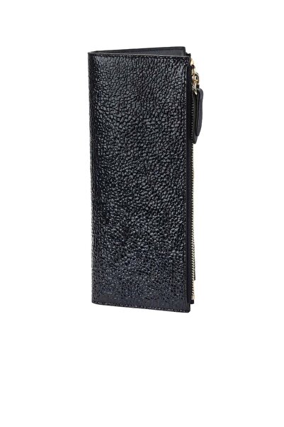 BUENO Παπούτσια Σκούρο Μπλε Γυαλιστερό Δερμάτινο Γυναικείο Πορτοφόλι 01wc2006