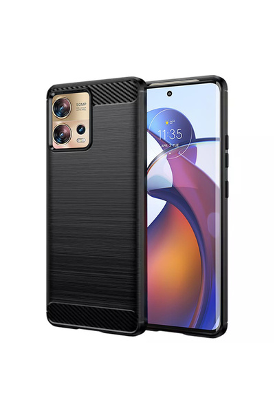 DAMUR Husa Carbon Motorola Edge 30 Fusion, Silicon TPU Durabil, Grip Anti-Alu...