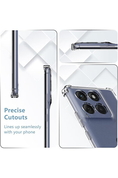 Techsuit Husa pentru Motorola Edge 60 Pro, Shockproof Clear Silicone, protectie antisoc