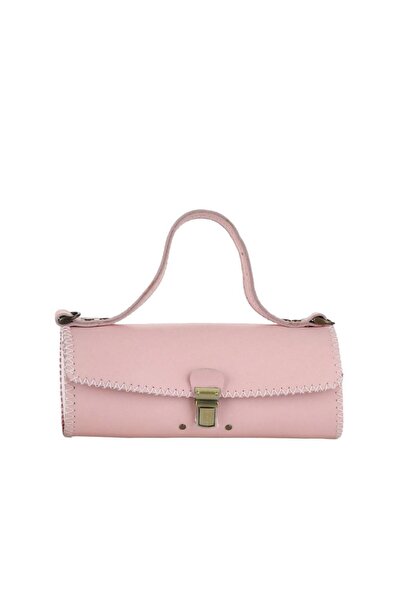 BUENO Shoes Pink Leather Women's Leather Handbag 01Wba7904