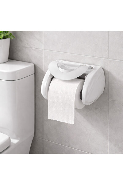 Padilon Wall Mounted Toilet Roll Holder with Transparent Cover Practical Easy...