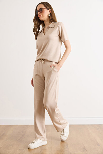 Olalook Γυναικείο Σετ Πόλο με Γιακά και Πάτο από Πέτρα, με Περιεκτικότητα σε ...