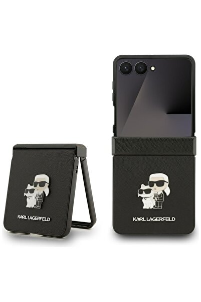 Karl Lagerfeld Θήκη για Samsung Galaxy Z Flip7, Καρλ Λάγκερφελντ, PU, ​ ​ Γκρι