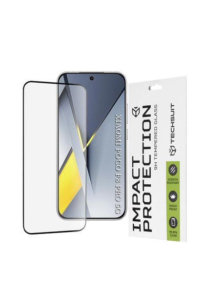 Techsuit Προστατευτική μεμβράνη για Xiaomi Poco F8 Pro, Techsuit, Γυαλί, Μαύρο