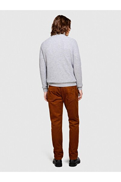 Sisley 5-Pocket Regular Fit Corduroy Trousers Men's Brown T-Shirt - 323A432Xs...